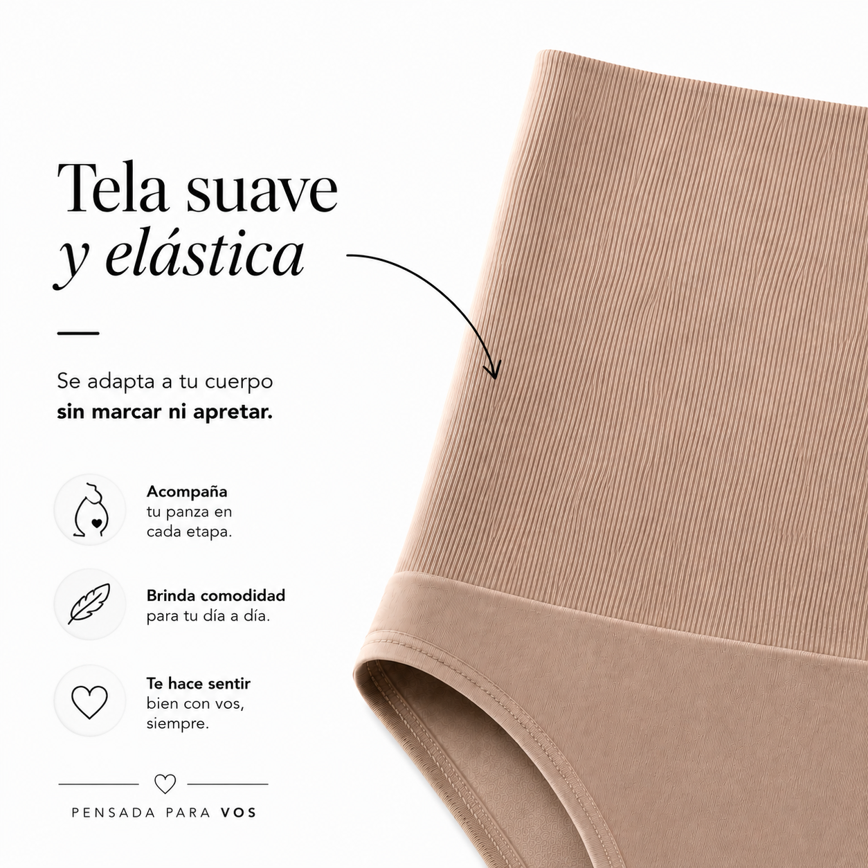 Faja Vedetina Alta Postparto Modeladora Seamless