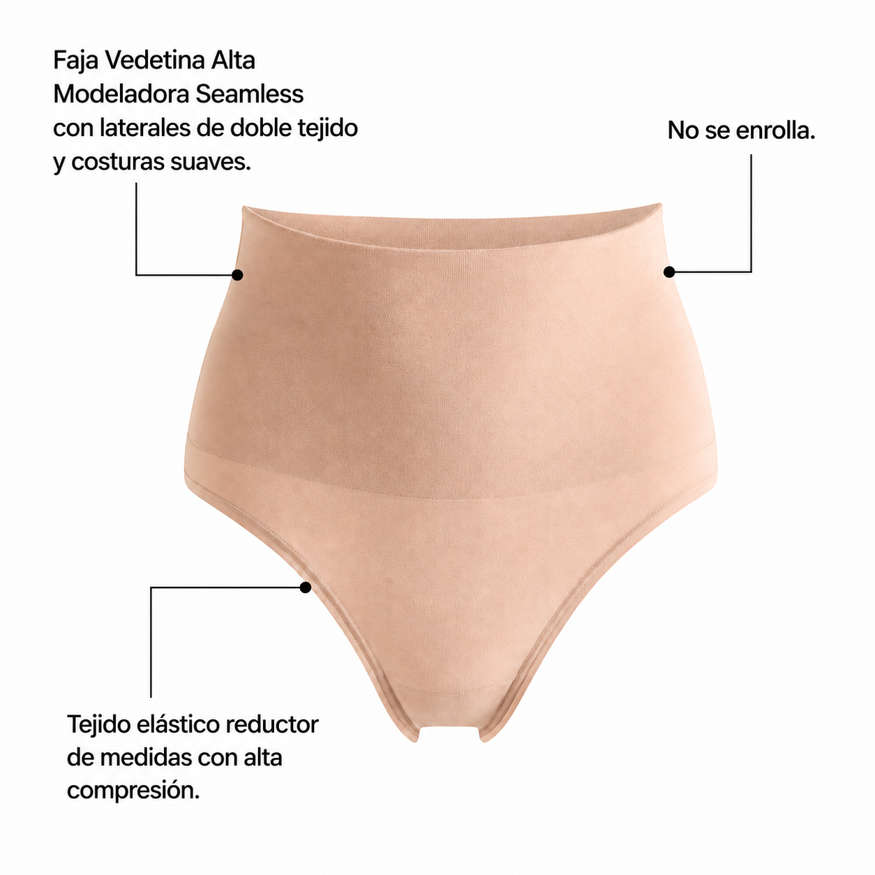 Bombacha Alta Modeladora Seamless - Pack 4x2 + 2 de regalo