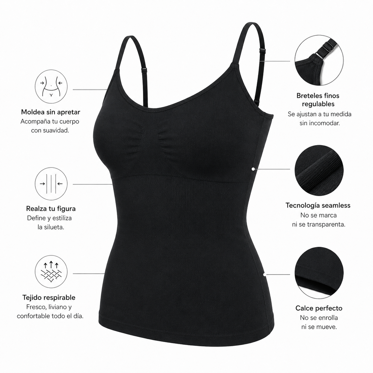 Musculosa Modeladora Seamless